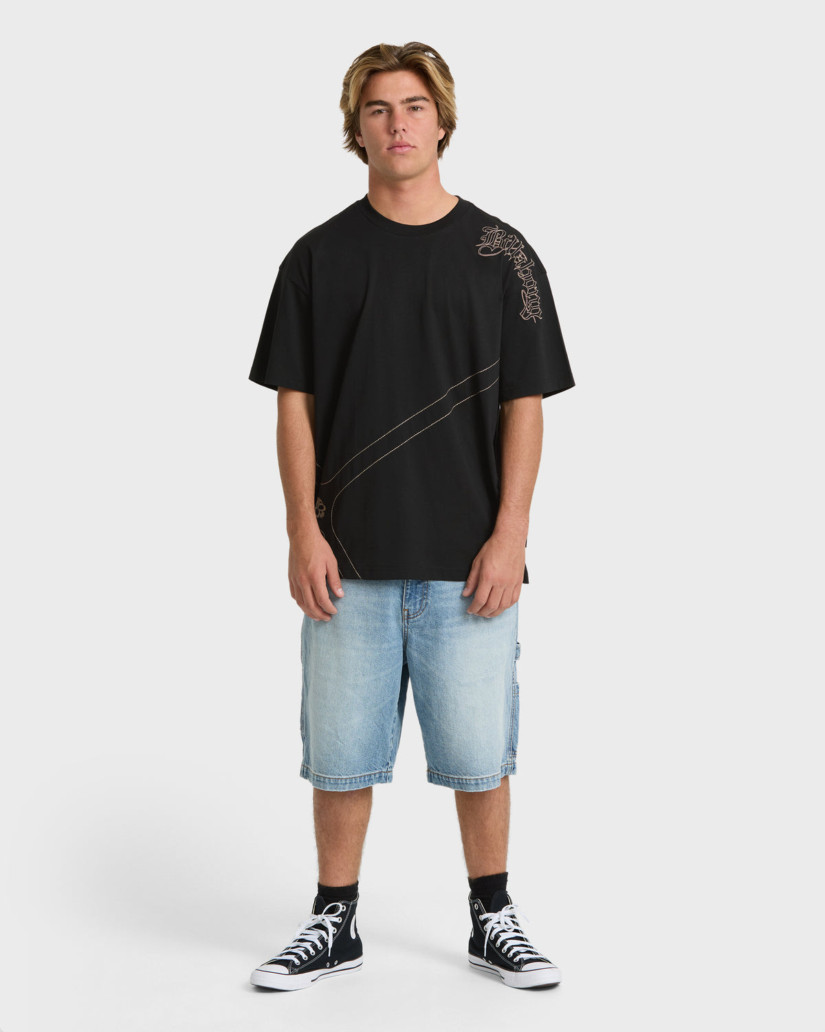 
Immortal Blast Short Sleeve Knit T-Shirt - Black