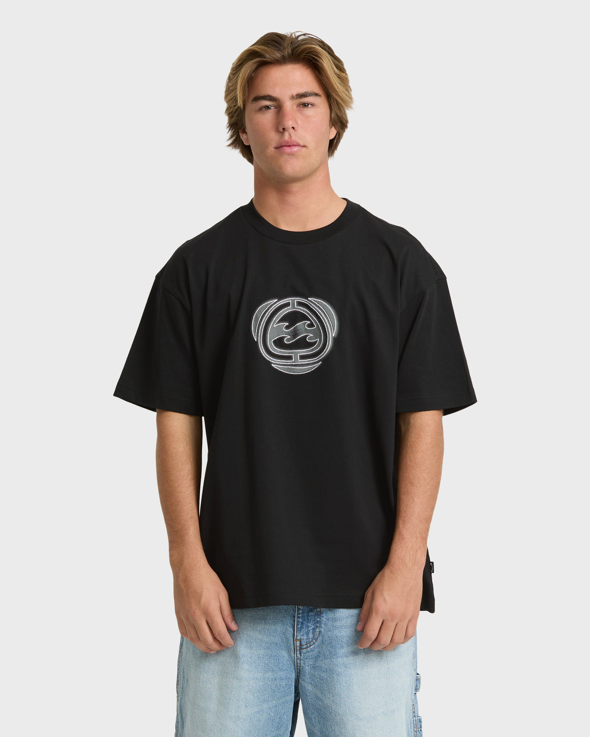 
Spec Bio Wave Short Sleeve Knit T-Shirt - Black