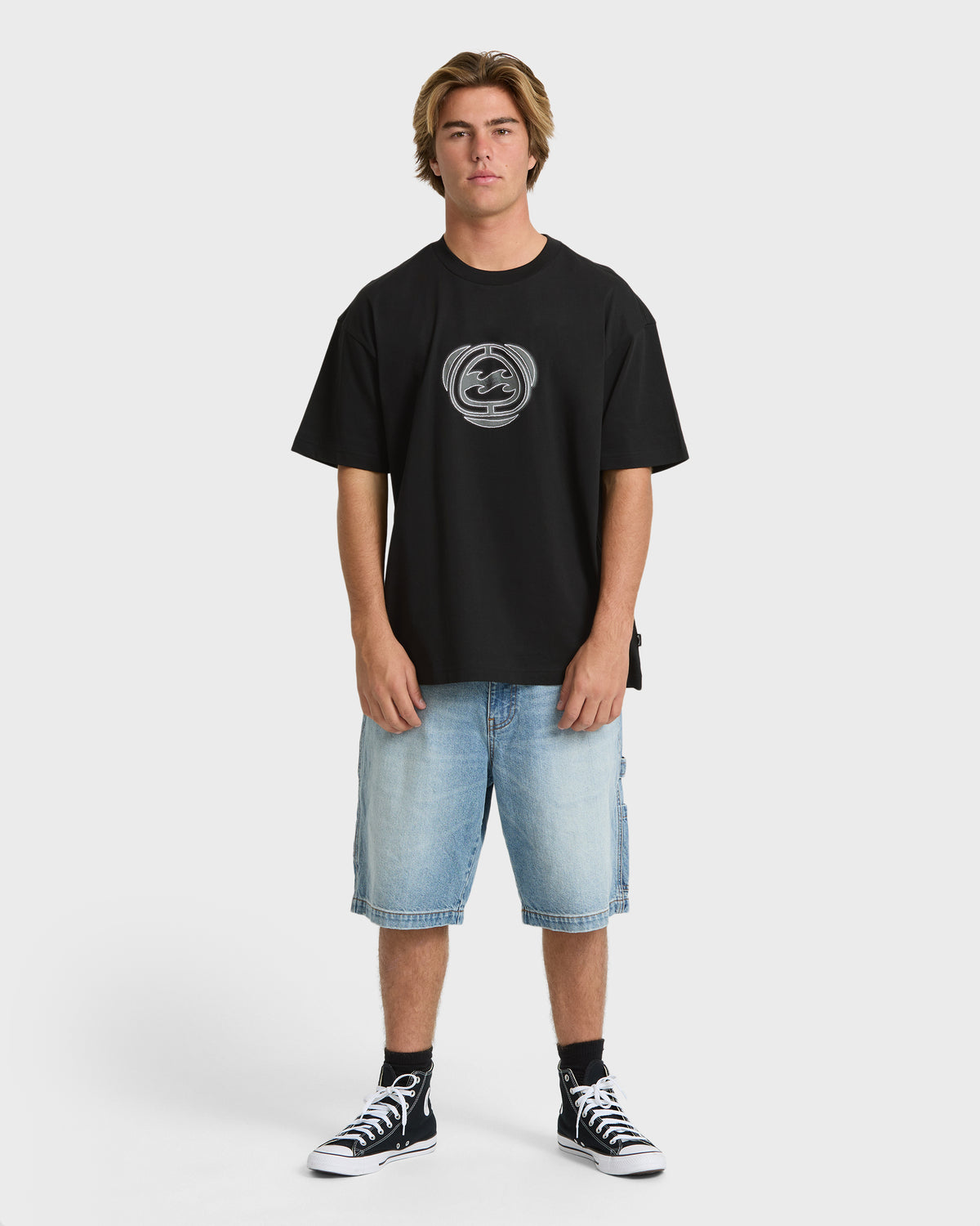 
Spec Bio Wave Short Sleeve Knit T-Shirt - Black