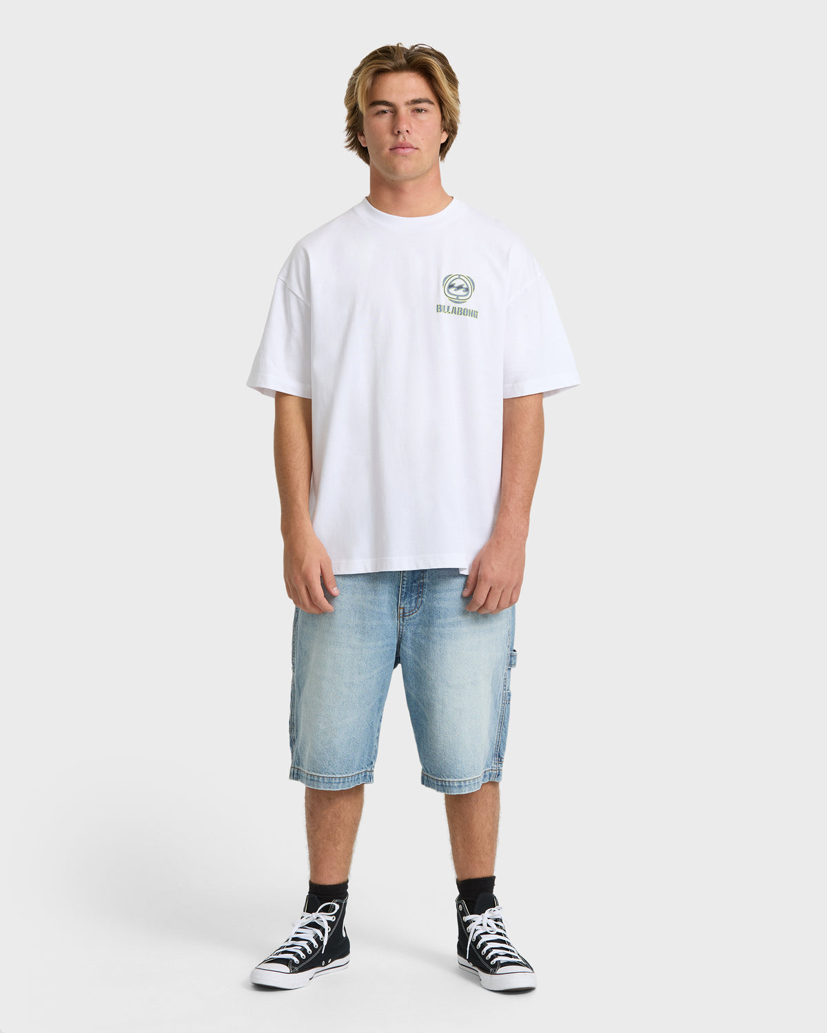 
Spec Halftone Short Sleeve Cotton T-Shirt - White