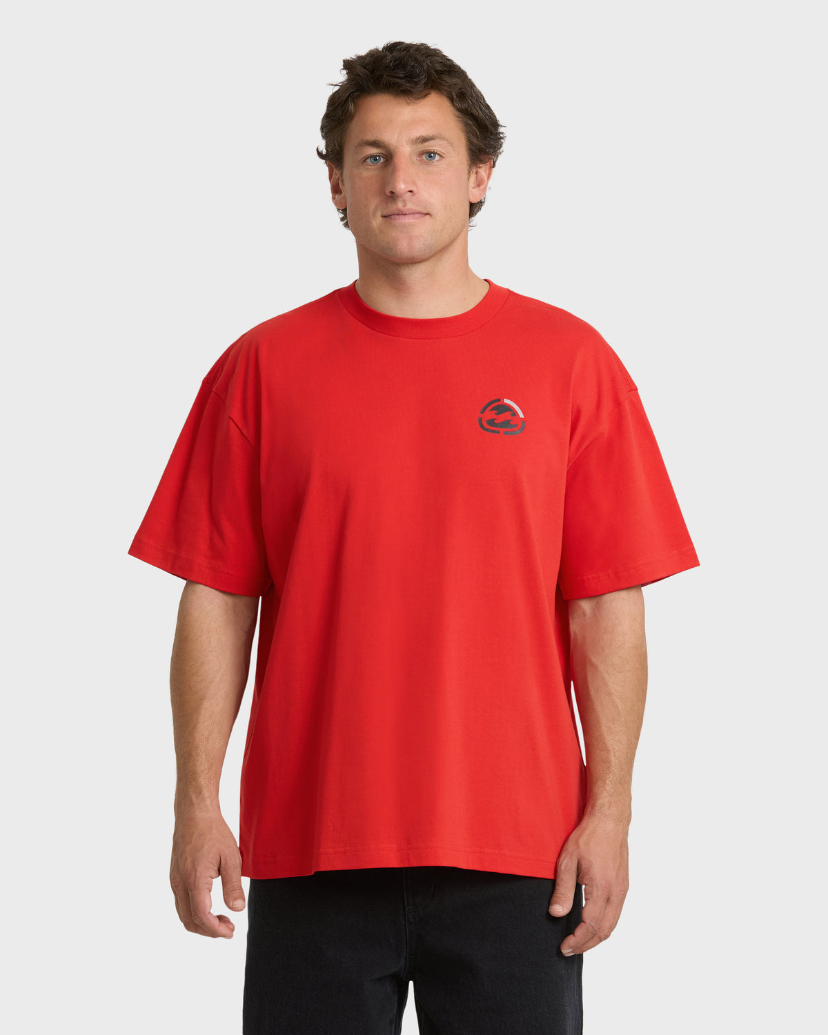 
Spec Tilt Short Sleeve Knit T-Shirt - Red