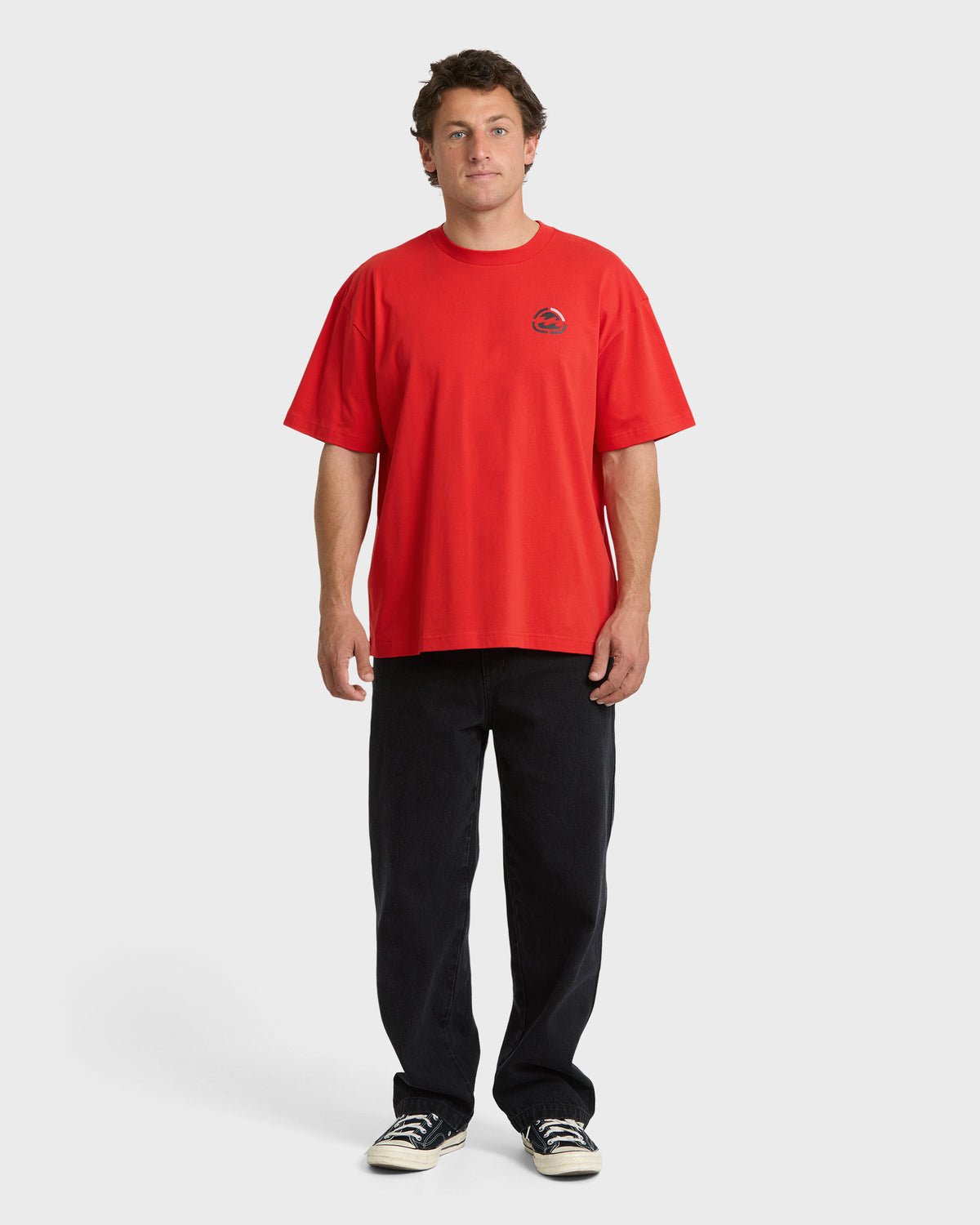 
Spec Tilt Short Sleeve Knit T-Shirt - Red