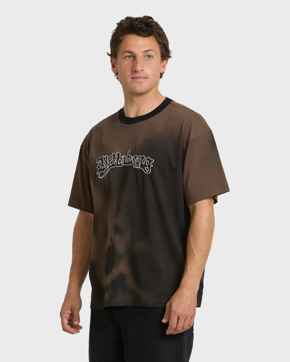
Immortal Skull Short Sleeve Knit T-Shirt - Chocolate
