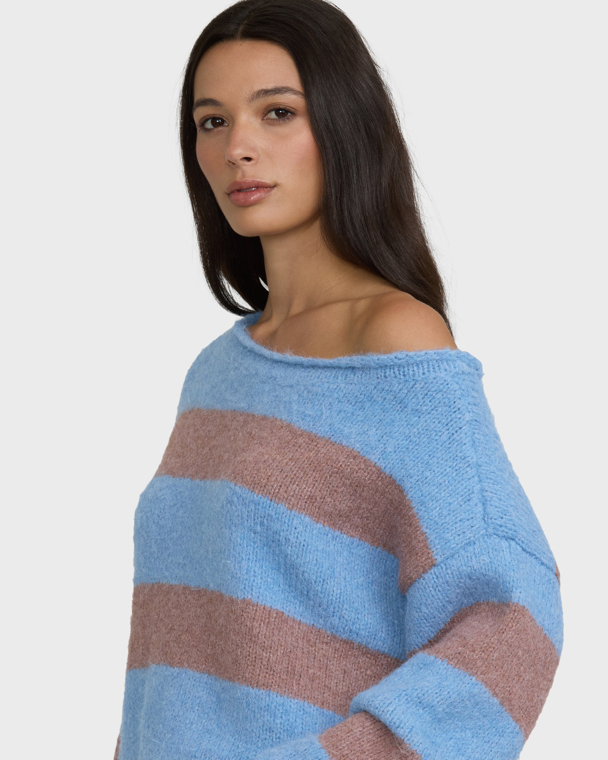 
Seascape Off Shoulder Sweater - Cornflower
