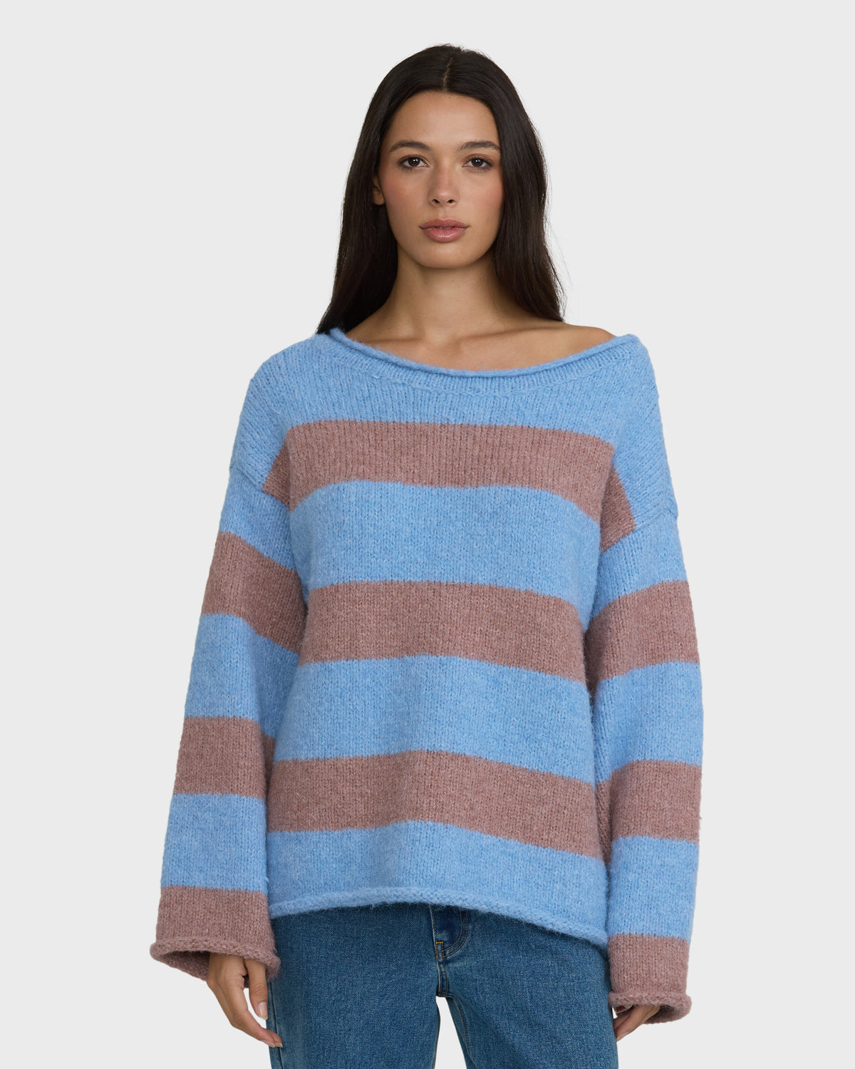 
Seascape Off Shoulder Sweater - Cornflower