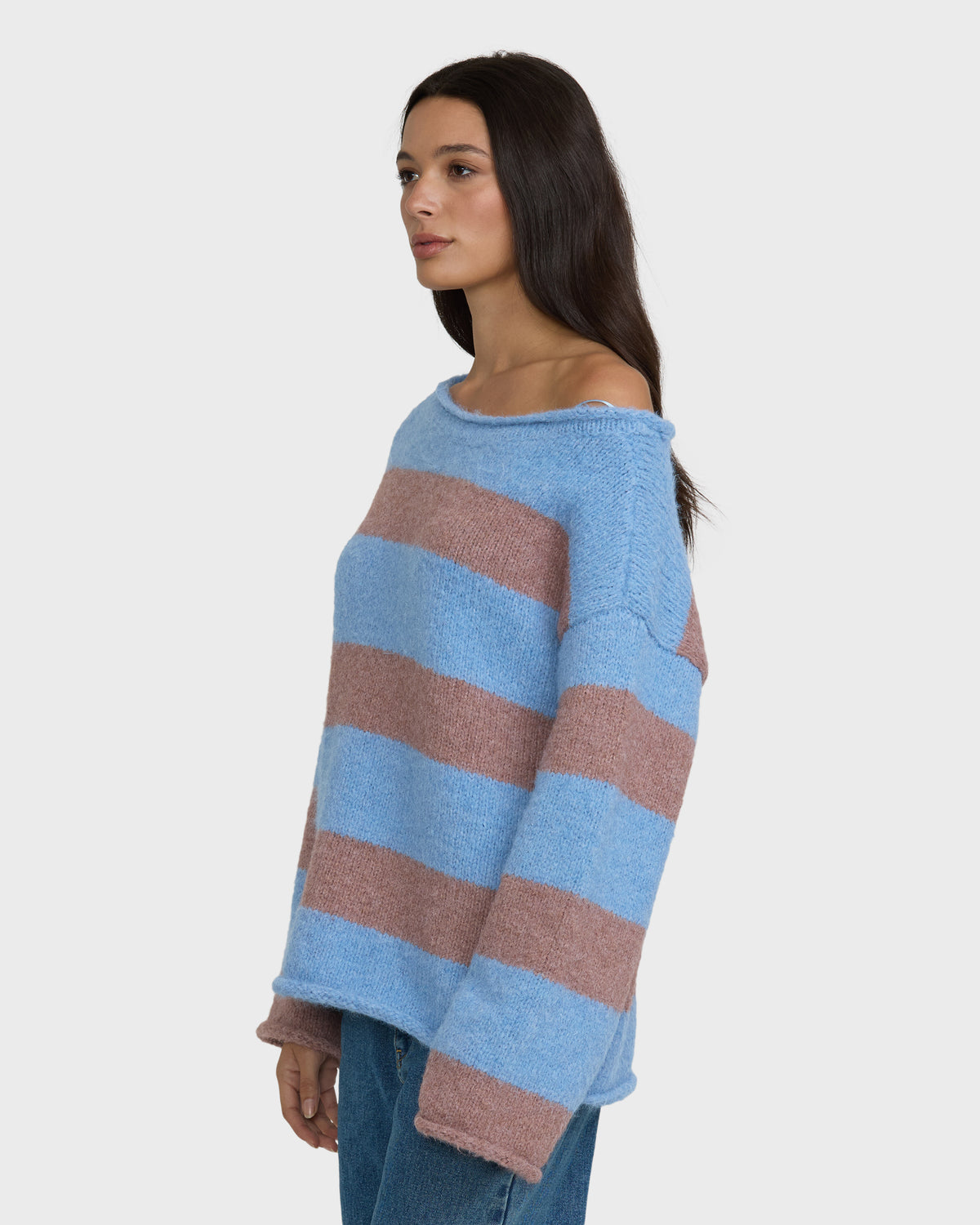 
Seascape Off Shoulder Sweater - Cornflower