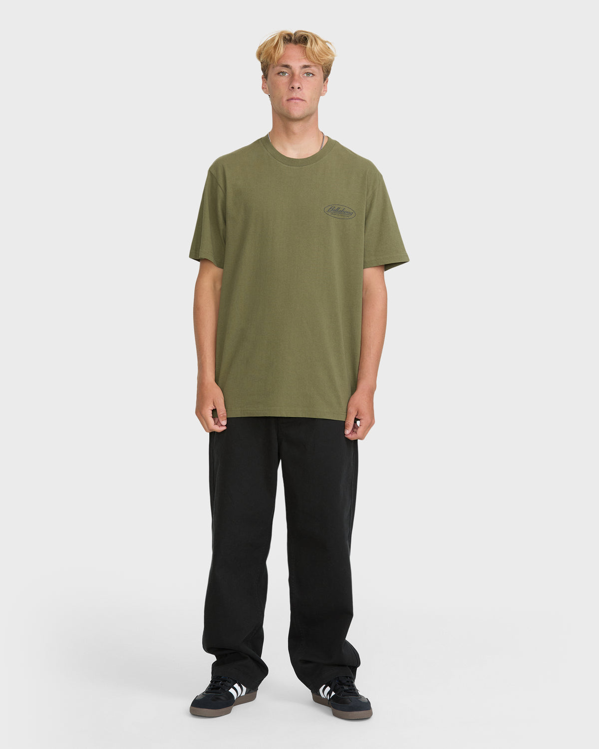 
Oval Garage Premium Short Sleeve Knit T-Shirt - Winter Moss