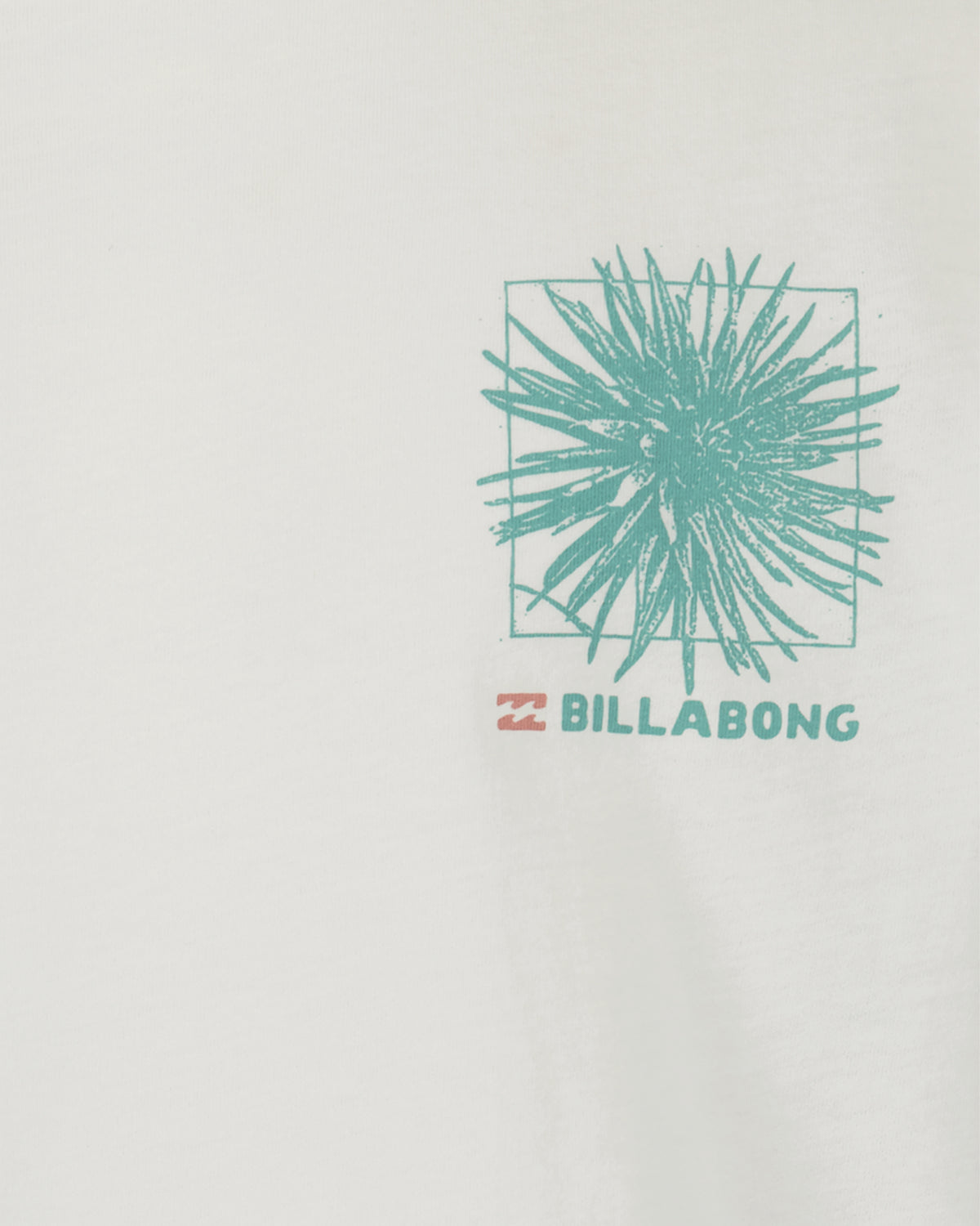Billabong logo with a green plant design on a light gray background