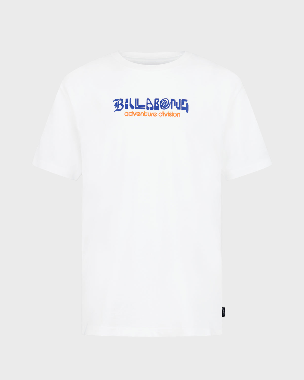 White t-shirt with Billabong logo on a white background