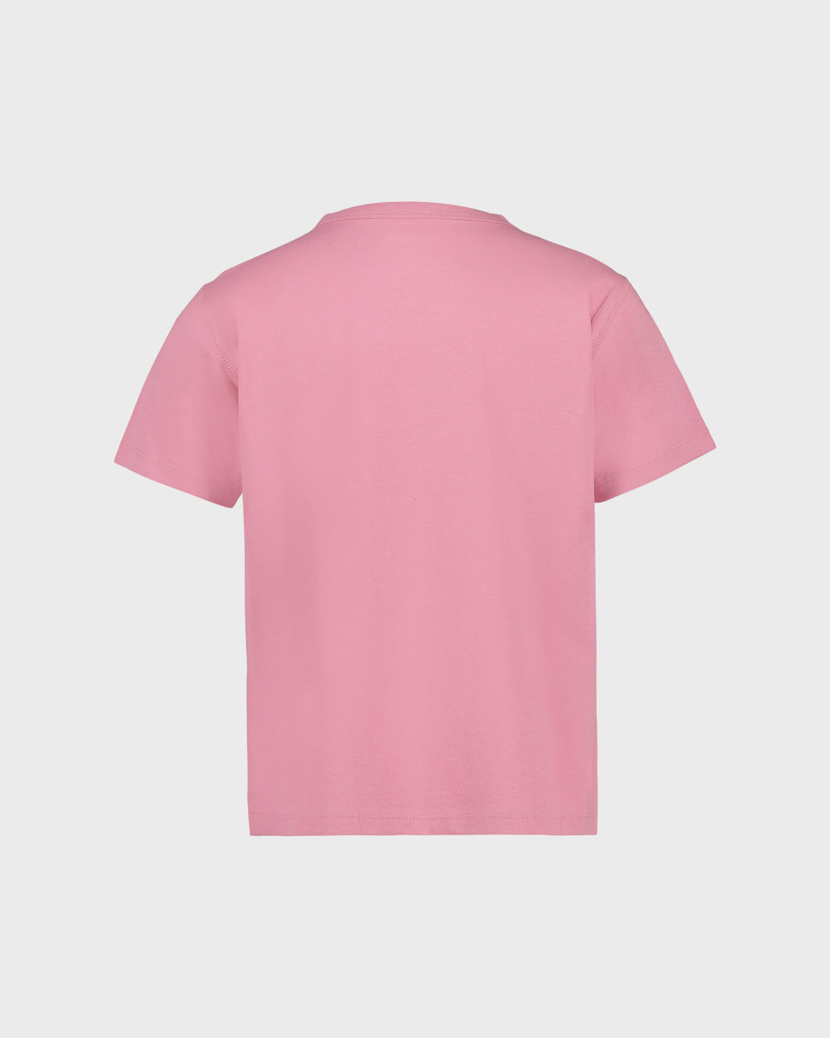 Pink t-shirt on a light gray background