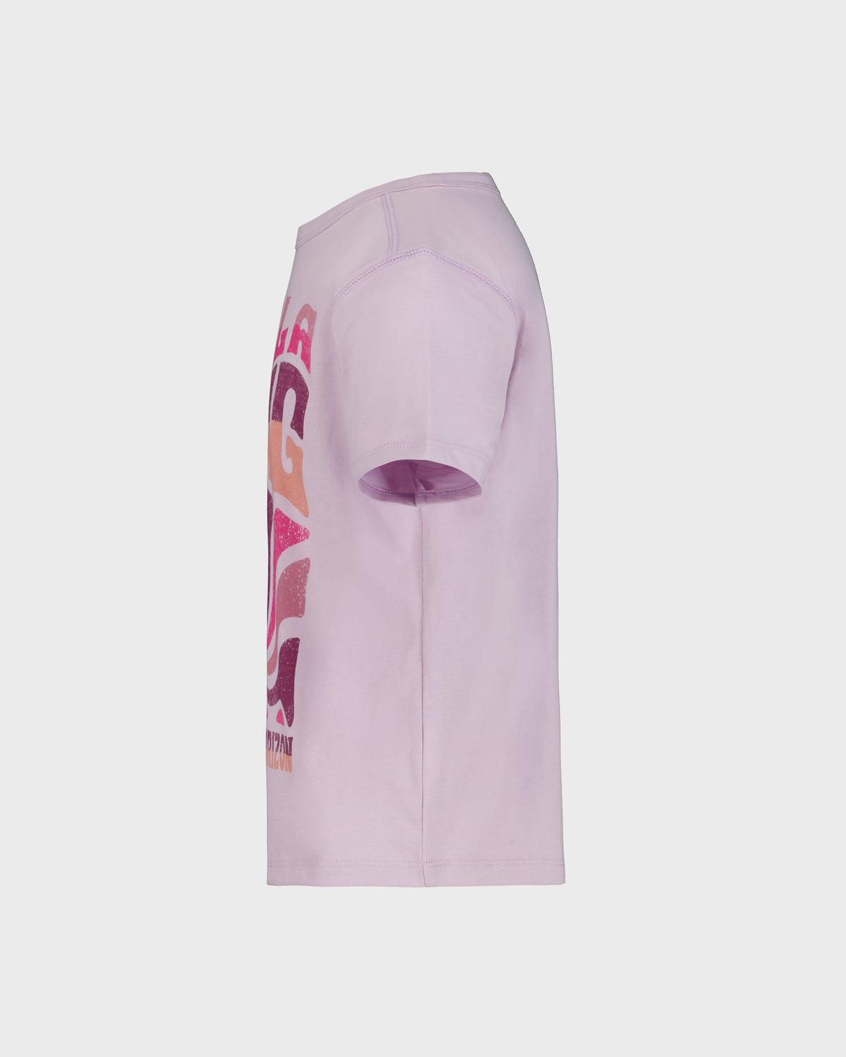 Light purple skirt with colorful logo on a white background
