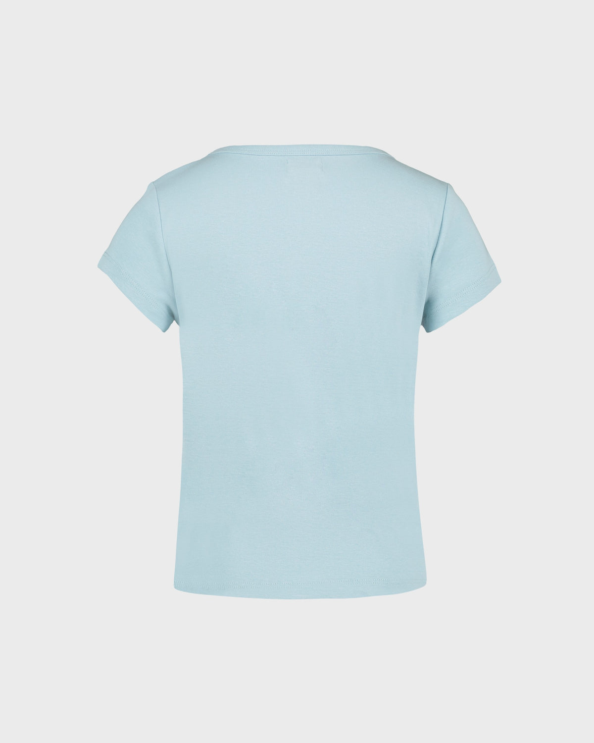 Light blue t-shirt on a light gray background