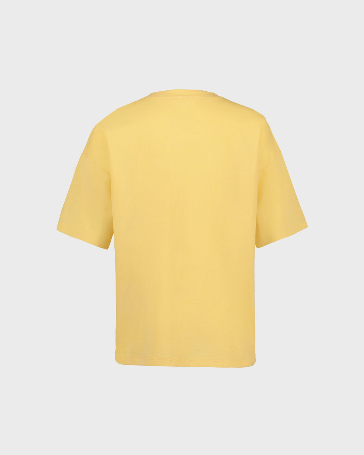 Yellow t-shirt on a light gray background