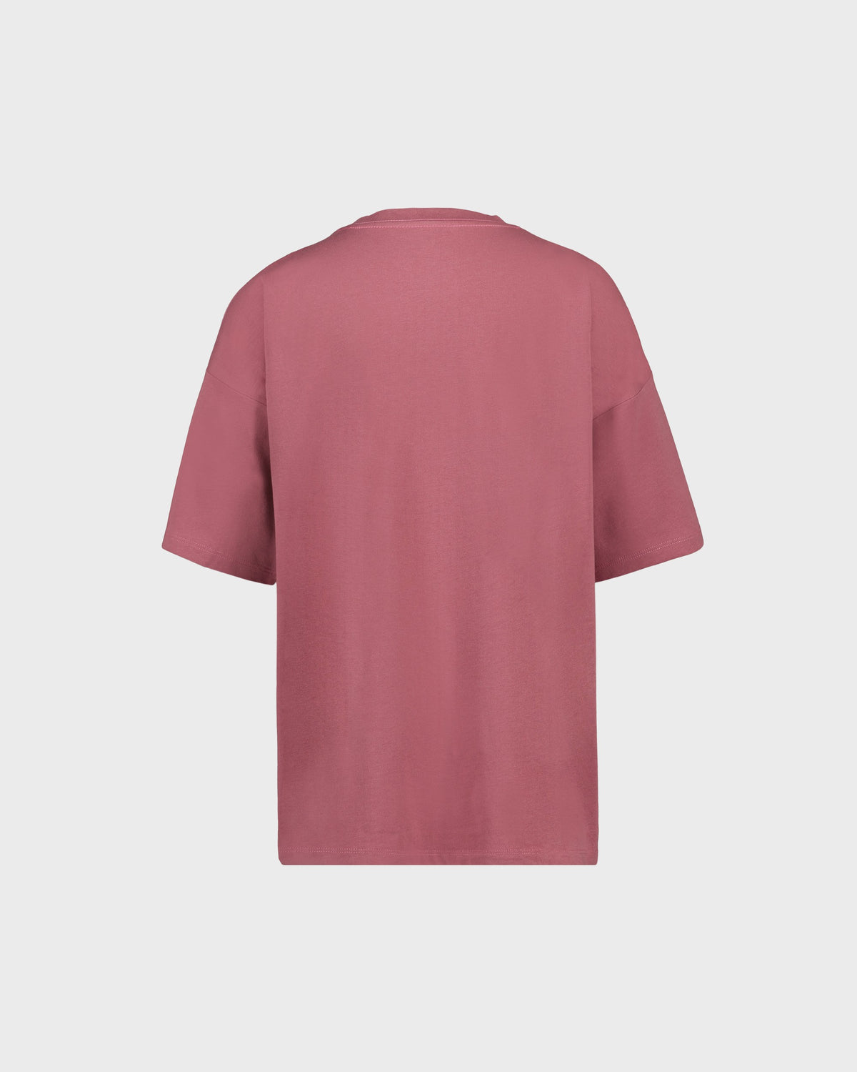 Mauve t-shirt on a light gray background