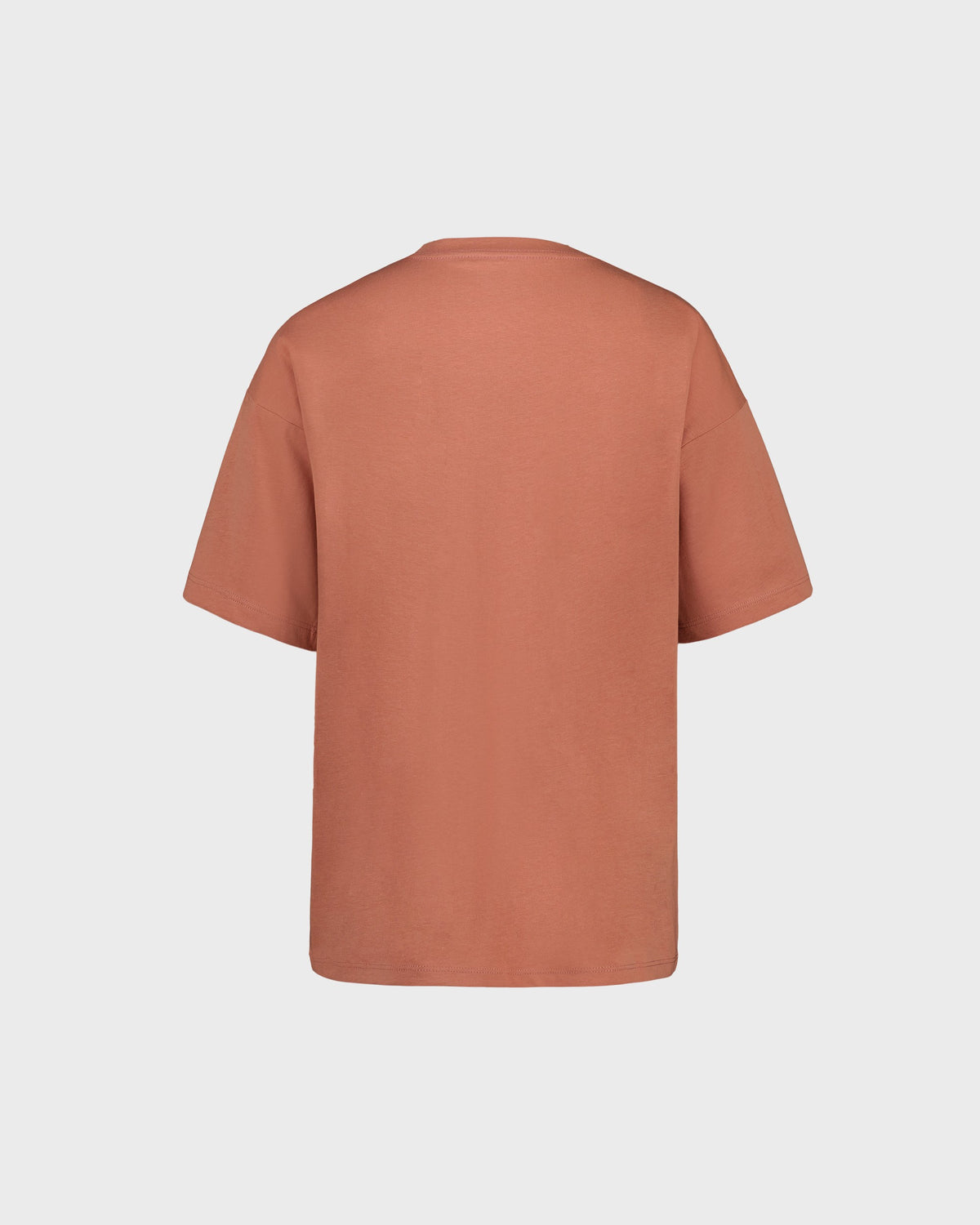 Brown t-shirt on a light gray background