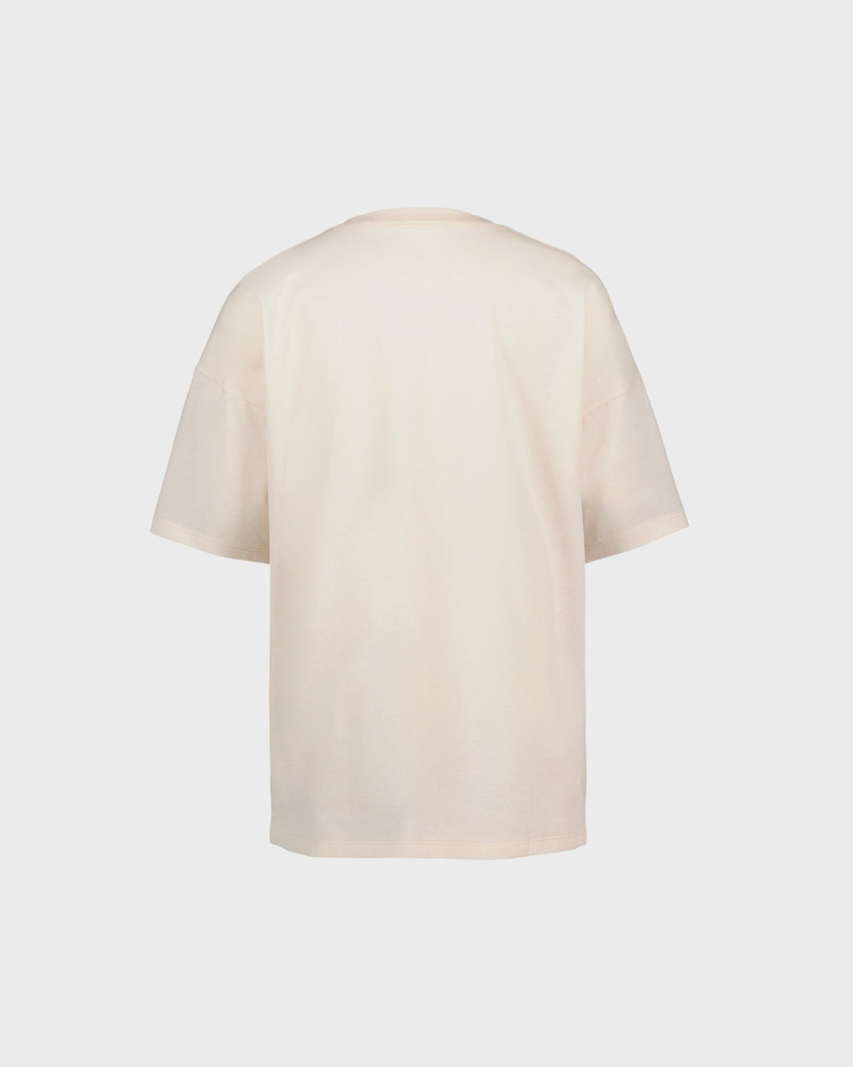 Beige t-shirt on a light gray background