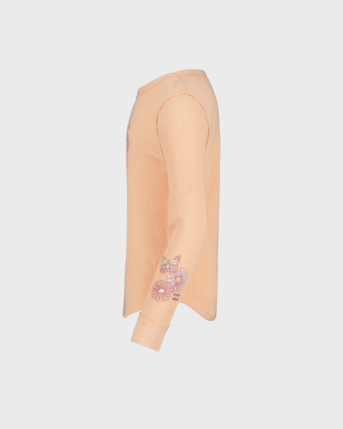 Beige Sweater with floral embroidery on a light gray background