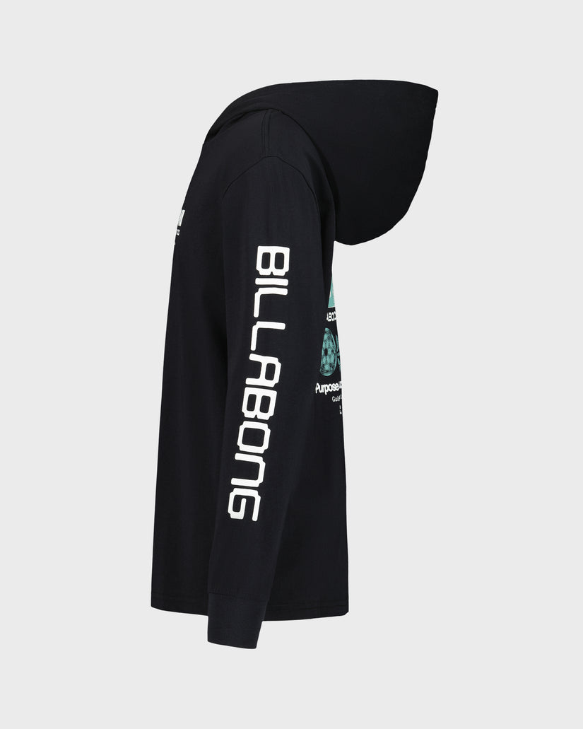 Boys Particle Hooded Long Sleeve T-Shirt