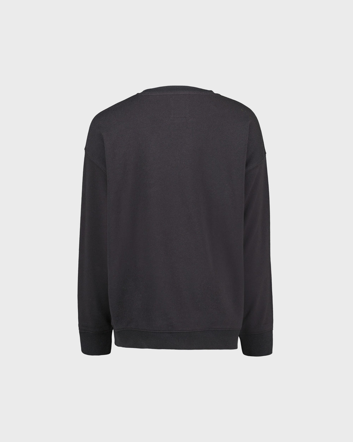 Black sweatshirt on a light gray background