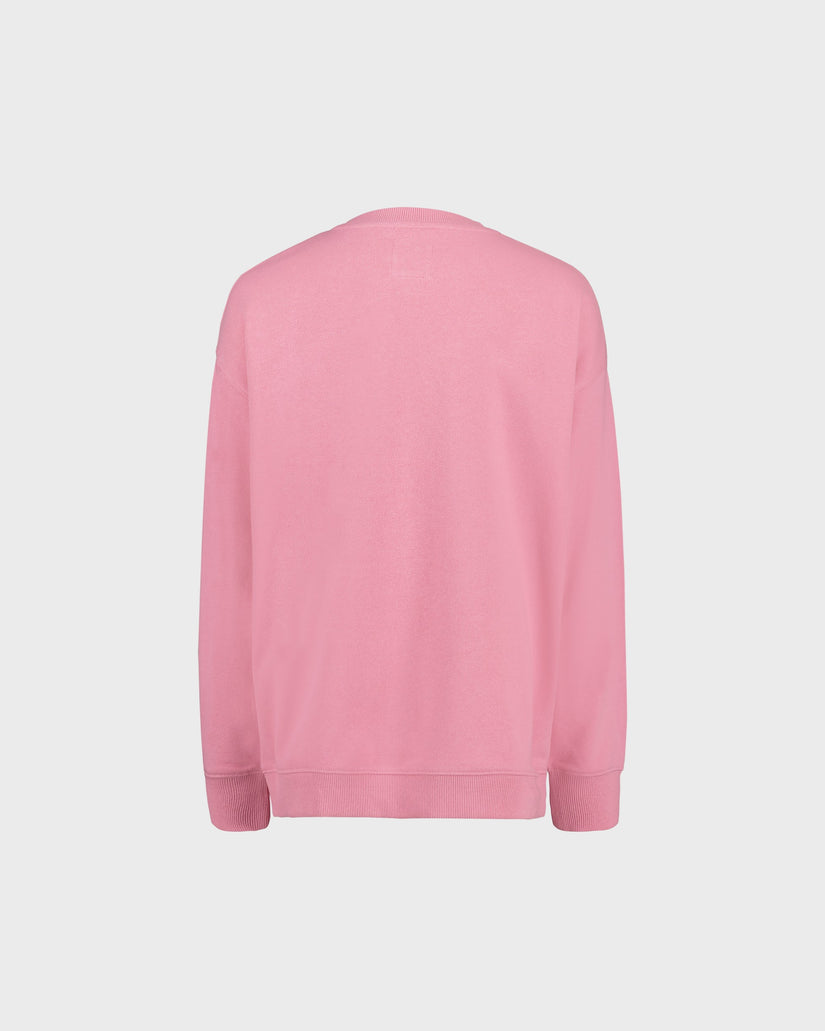Pink sweatshirt on a light gray background