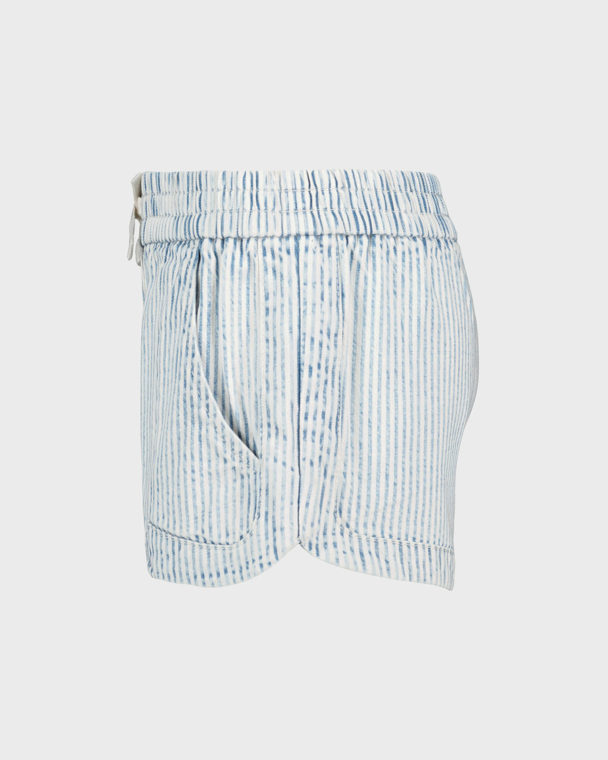 Striped shorts on a light gray background