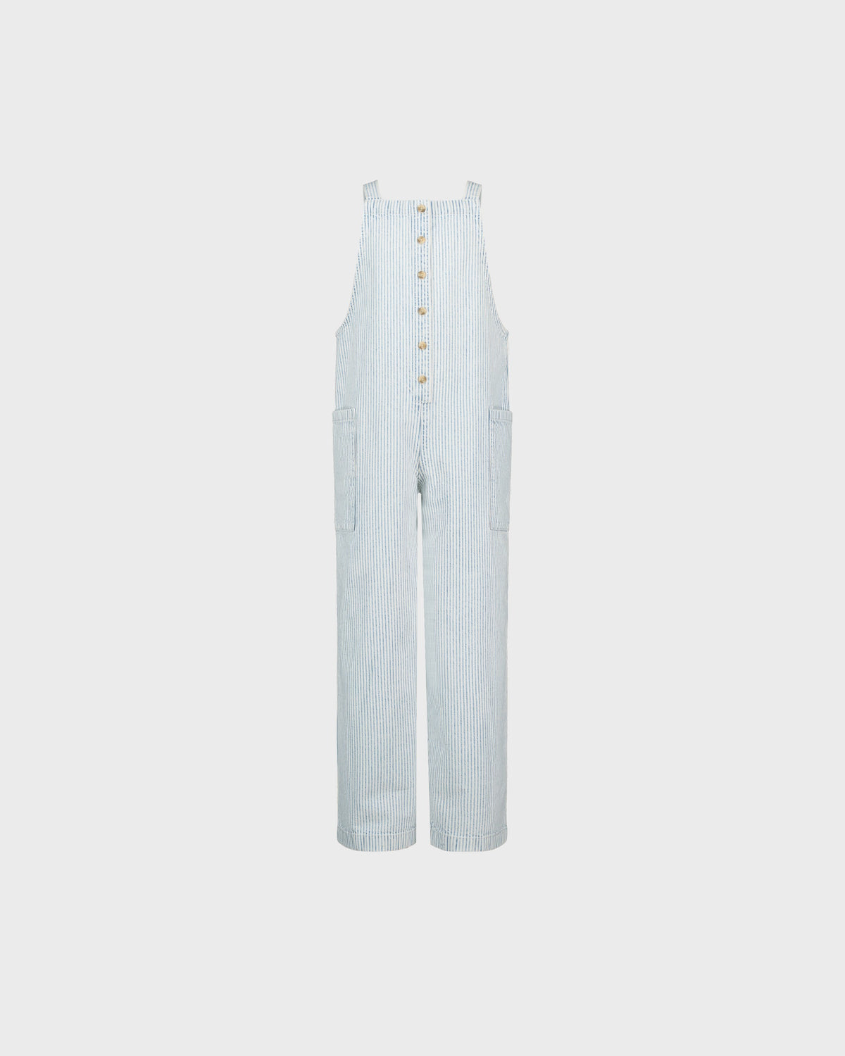 Light blue striped pants on a white background
