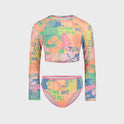 Girls Sun Scape Crop Rashguard Set