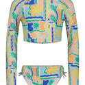 Girls Sol Playa Crop Rashguard Swimsuit Set