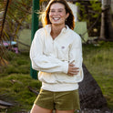 Classic Feels Half Zip Pullover Sweatshirt - White Cap