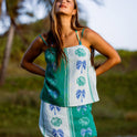 Vacay Dreams Woven Tank - Pool Blue