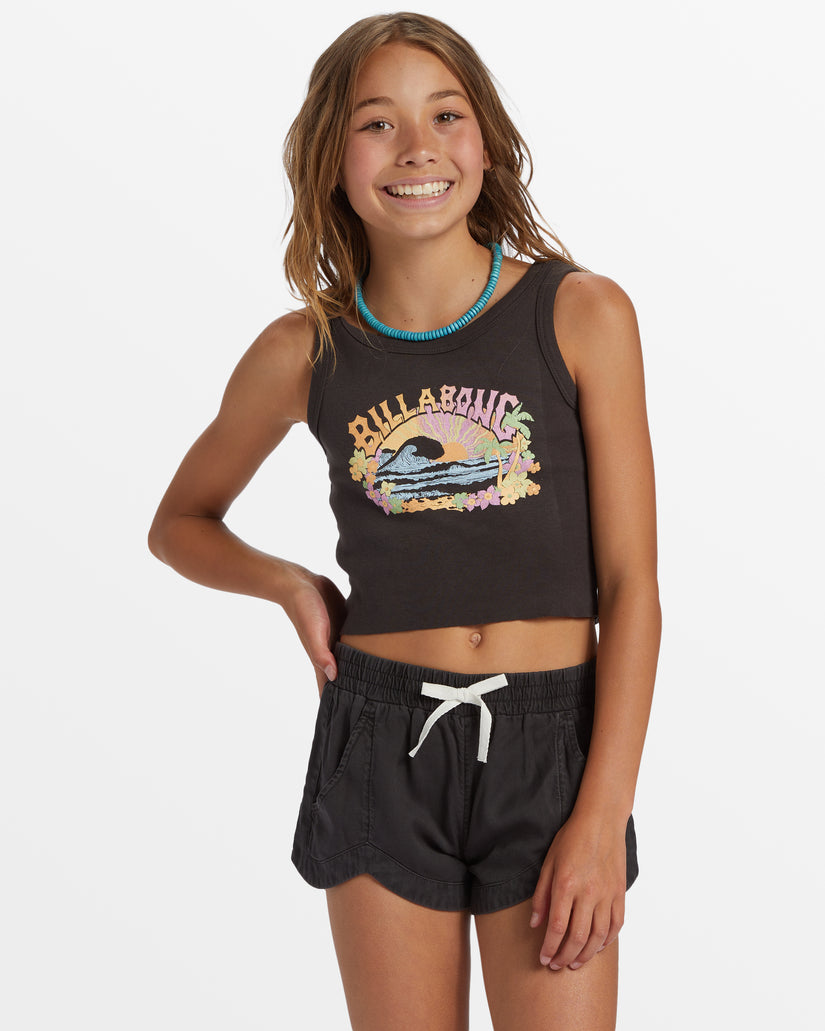 Girl's Mad For You Shorts - Off Black - Off Black