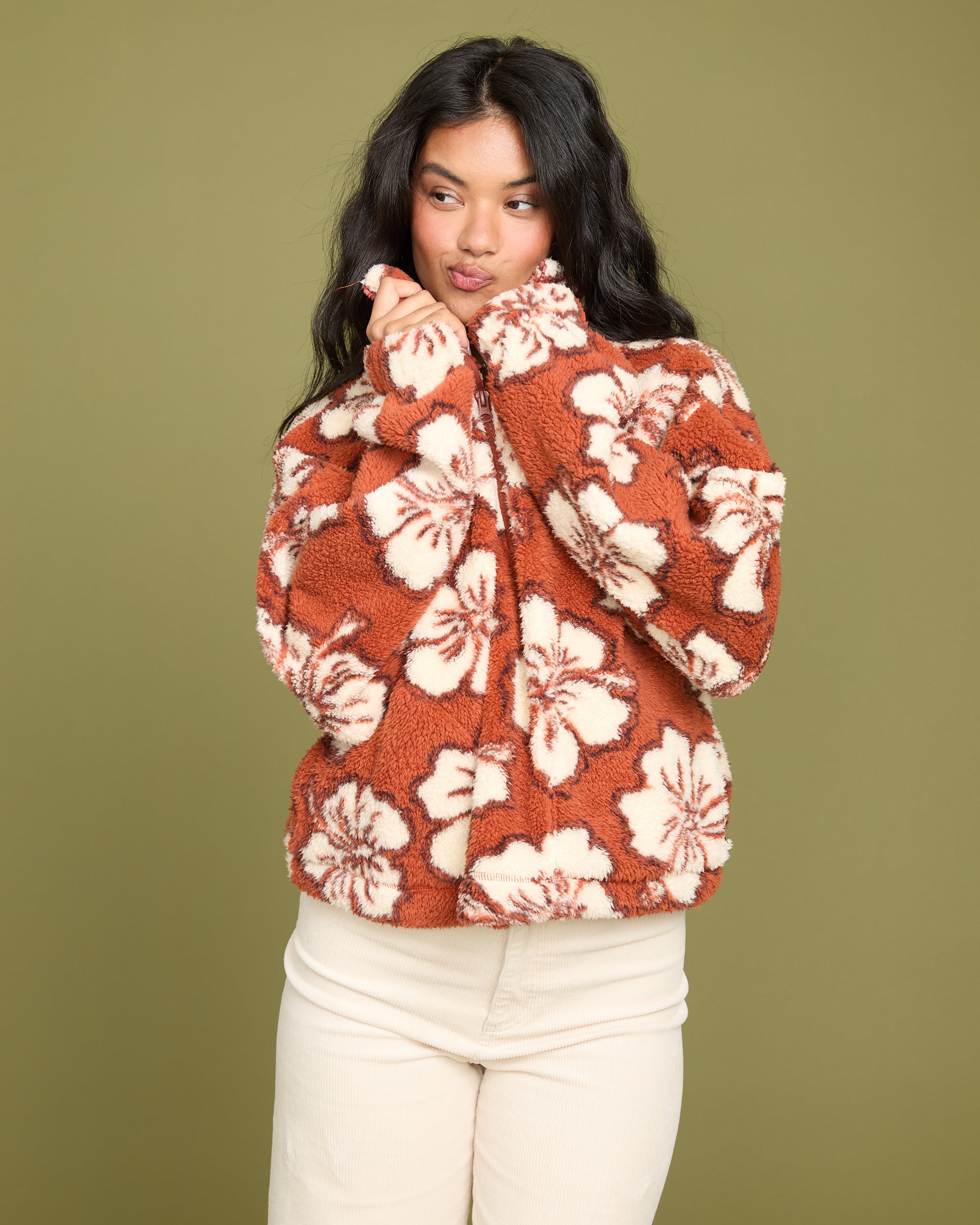 All The Time Sherpa Half Zip Sweatshirt - Sedona | Billabong