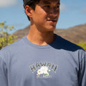 Hawaii Crew Neck T-Shirt - Slate Blue