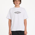 Tribal Diamonds Short Sleeve Knit T-Shirt - White