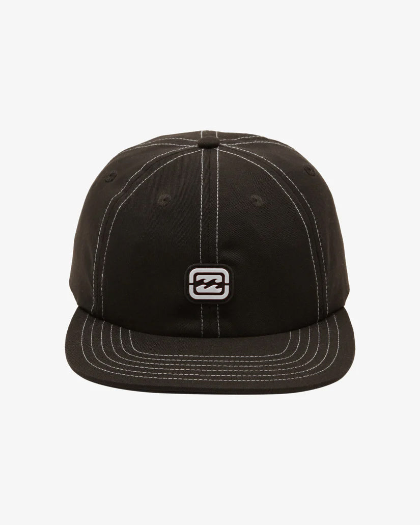 Bracket Wave Snapback Hat - Black