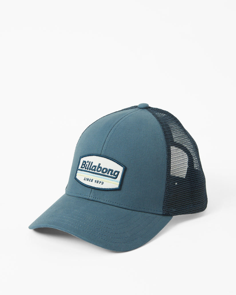Boys Walled Trucker Hat - Washed Blue