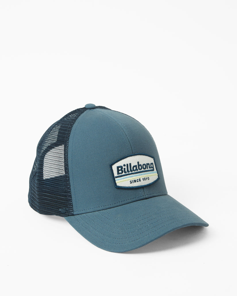 Boys Walled Trucker Hat - Washed Blue