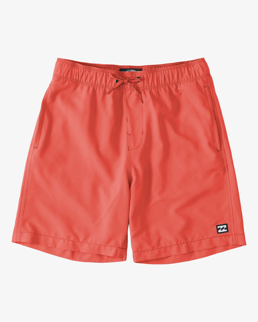 Boys All Day Layback Boardshorts - Coral