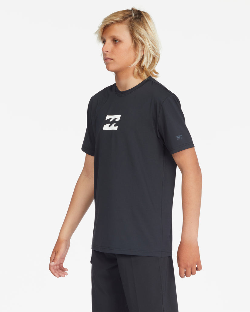 Boys All Day Wave Loose Fit Short Sleeve Surf T-Shirt - Black