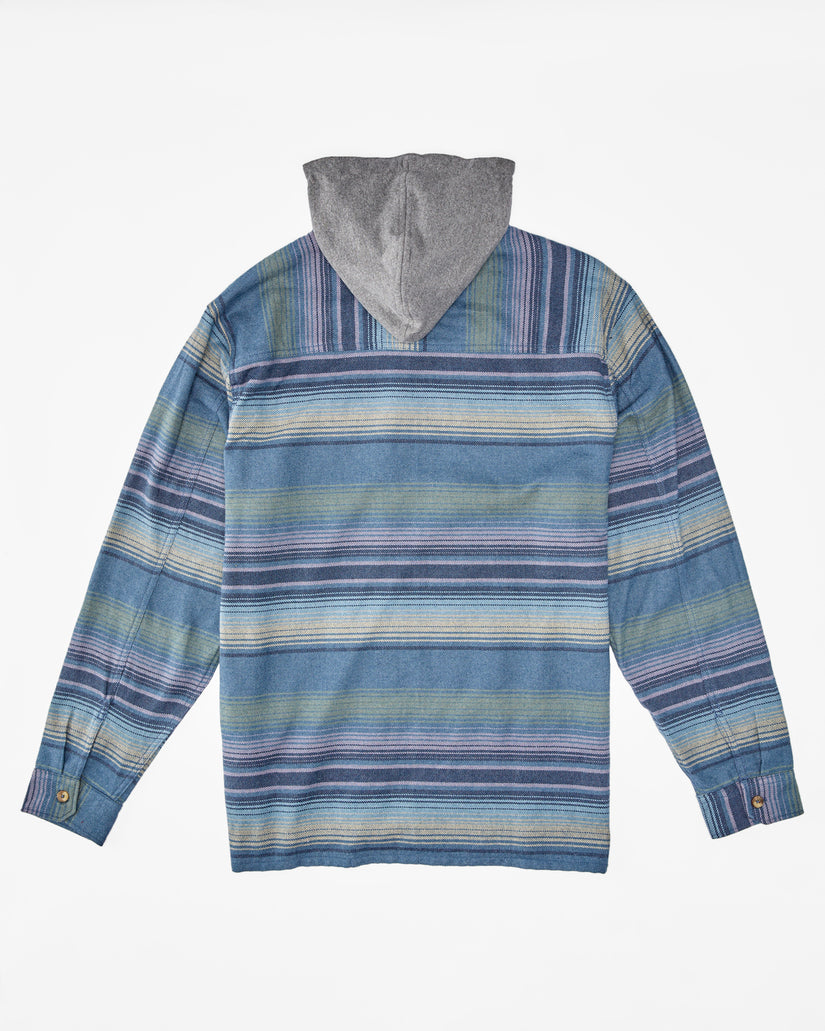 Boys Baja Hooded Flannel Shirt - North Sea