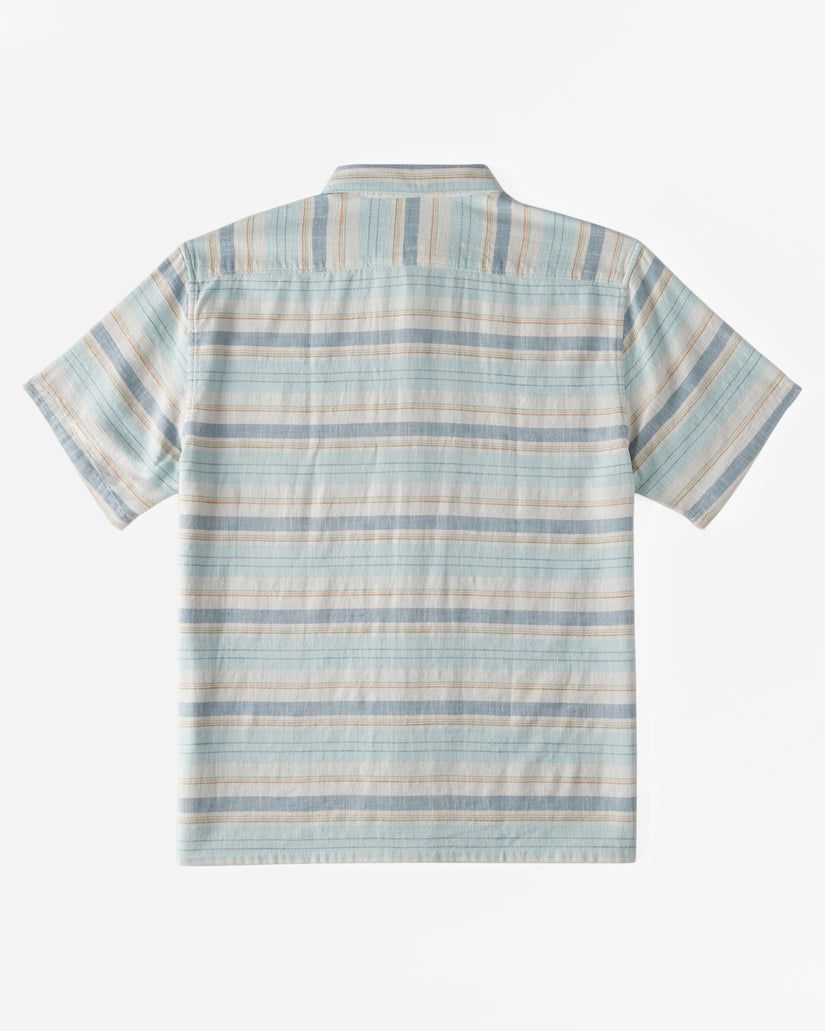 Boys All Day Stripe Short Sleeve Woven Shirt - Fog