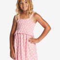 Girls Summer Play Babydoll Dress - Pink Trails