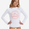 Girls Core Surfdaze Long Sleeve Rashguard Surf Tee - White