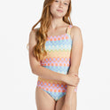 Girls Paradise Check One-Piece Swimsuit - Multi