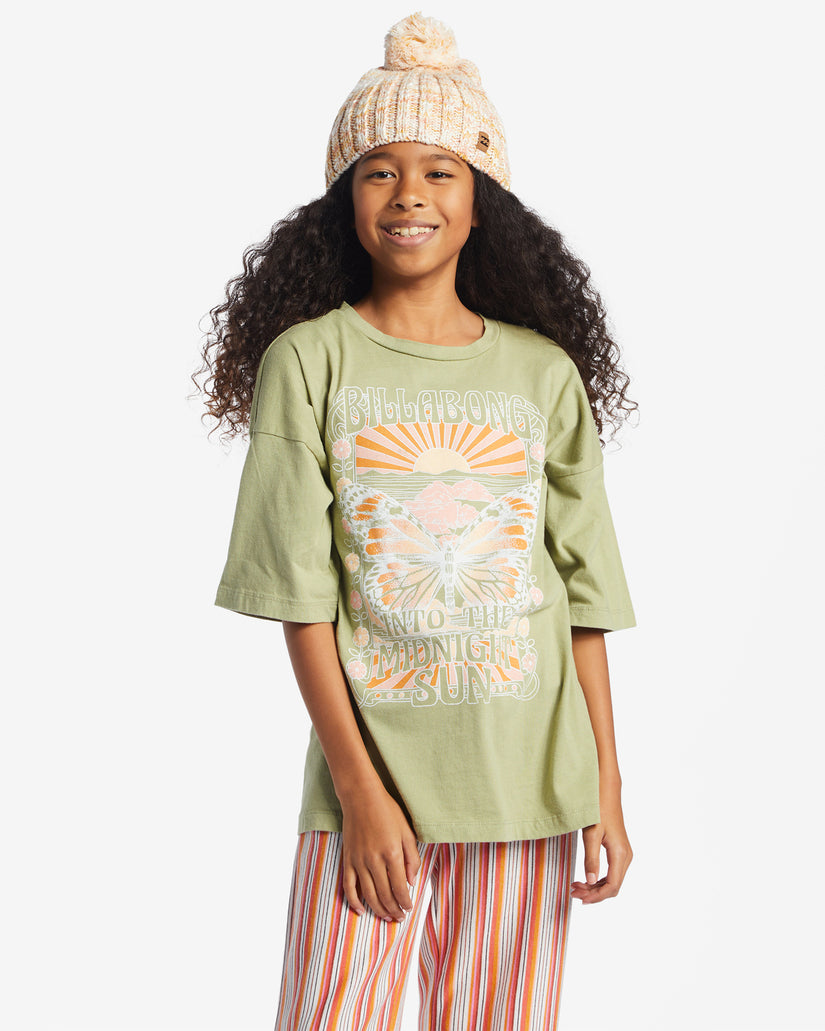 Girls Midnight Sun T-Shirt - Avocado