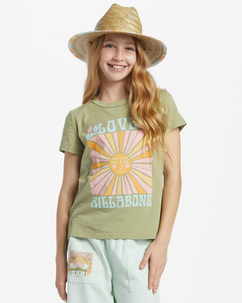 Girls Love Shine T-Shirt - Avocado