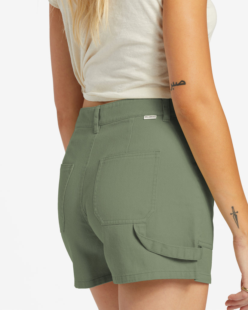 Leia Denim Shorts - Army