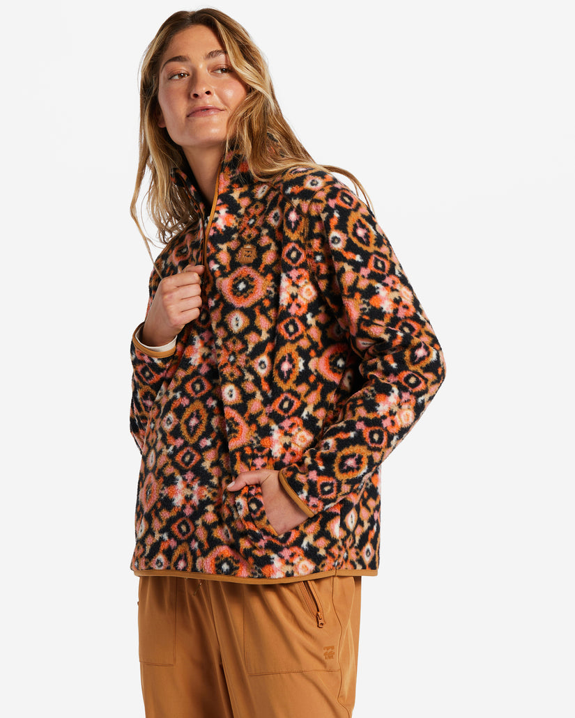 A/Div Boundary Mock 3 Half-Zip Pullover Sweatshirt - Papaya