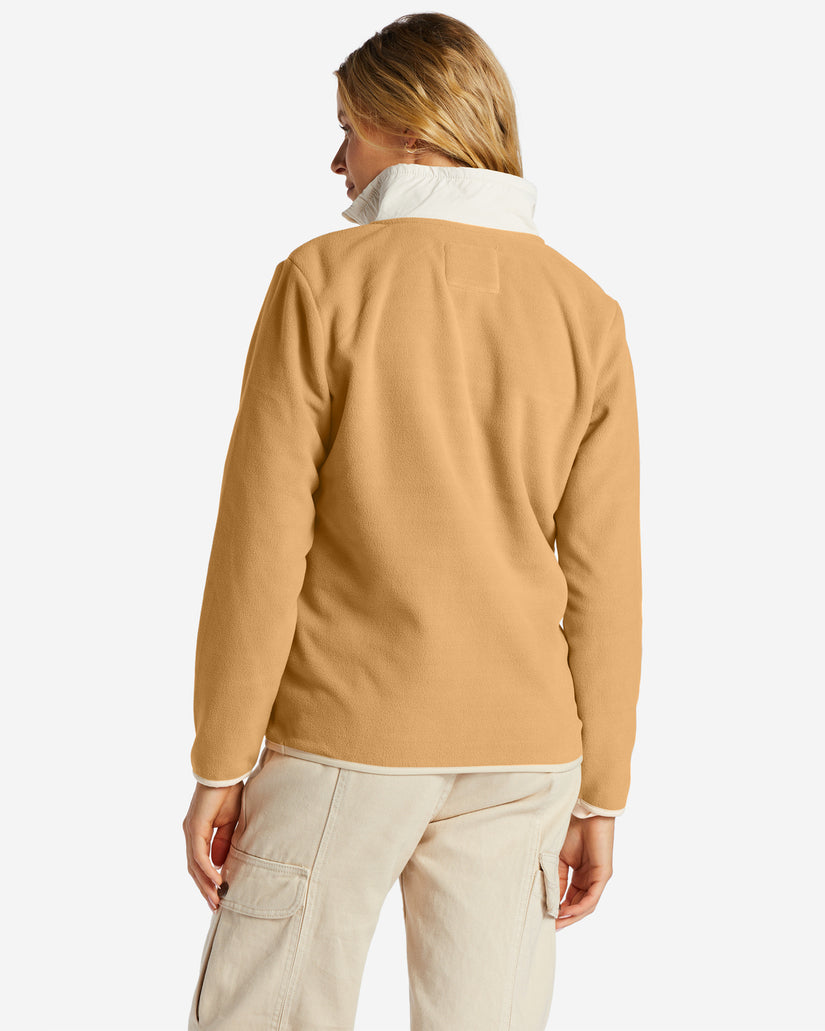Boundary Lite Mock Neck Sweatshirt - Latte
