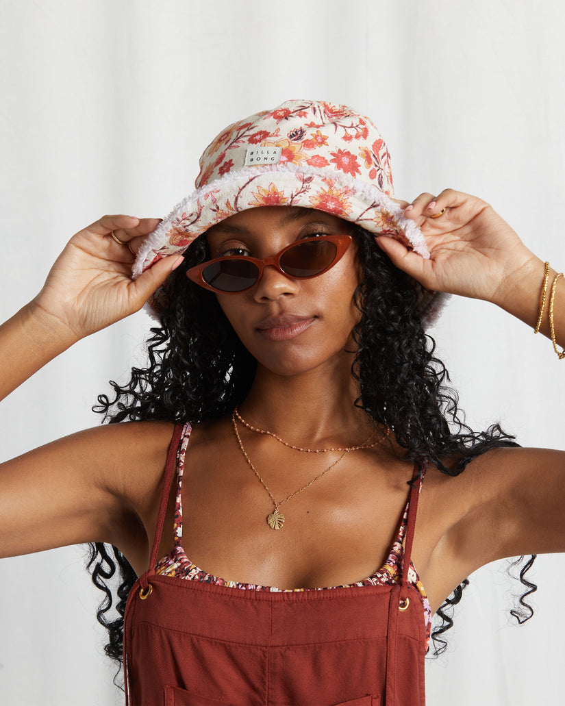 Suns Out Bucket Hat - White Cap